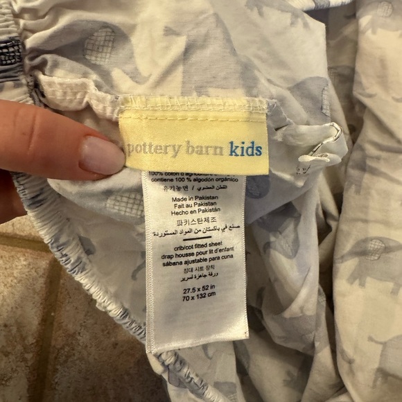 2 pottery barn kids elephant crib sheets blue - Picture 4 of 4